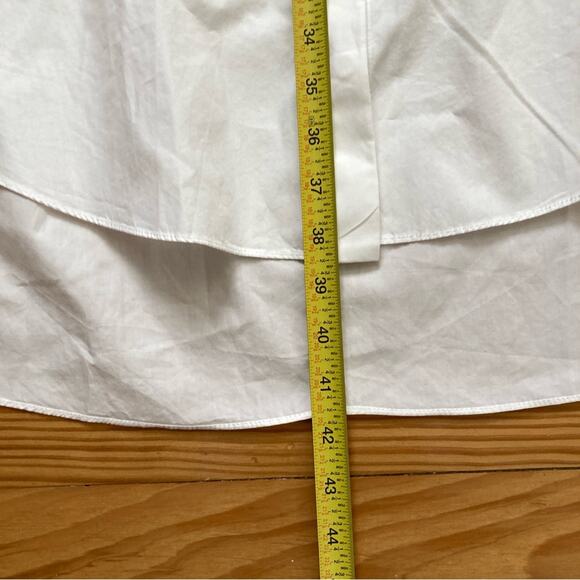 Shirt Dress Halston Heritage Smock Sleeve Overlay White Women's Size Small - Picture 12 of 14